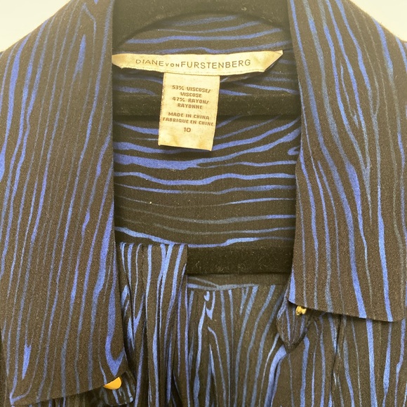 Diane Von Furtensberg- gold button shirt dress - Picture 2 of 7